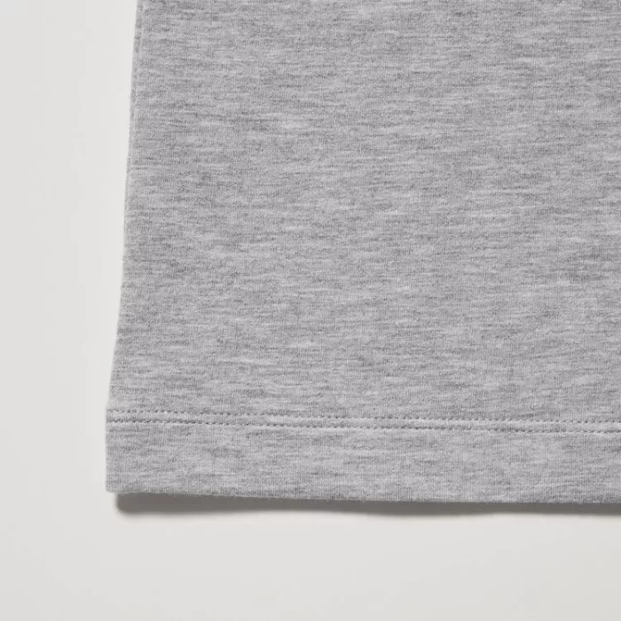 Tops Uniqlo Heattech Extra Warm Cotton Crew Neck Long Sleeved Thermal Woman Gray