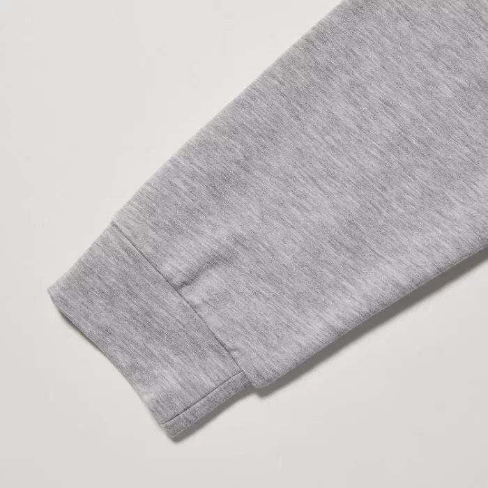 Tops Uniqlo Heattech Extra Warm Cotton Heather Crew Neck Long Sleeved Thermal Men Gray