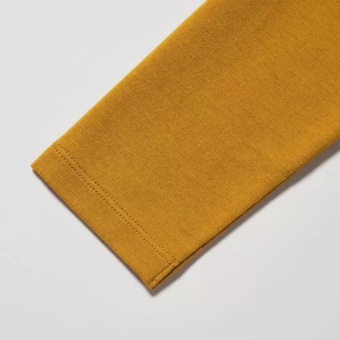 Tops Uniqlo Heattech Extra Warm Cotton Turtleneck Long Sleeved Thermal Woman Yellow
