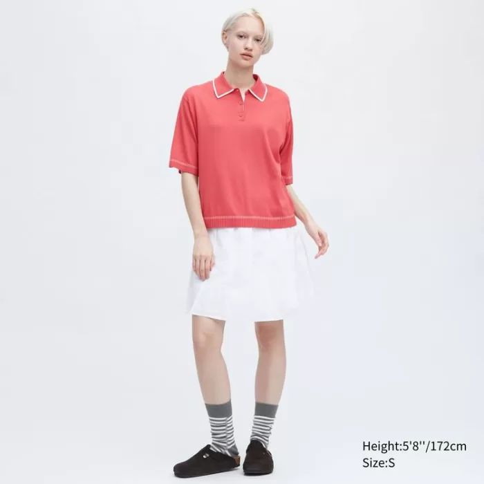 Tops Uniqlo Jw Anderson Short Sleeved Polo Women Pink