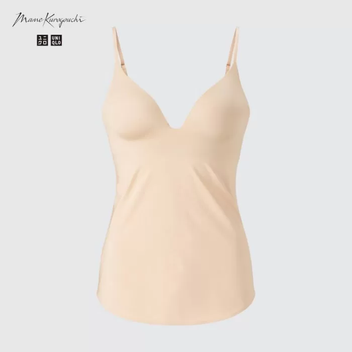 Tops Uniqlo Mame Kurogouchi Airism Plunge Camisole Women Beige