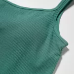 Uniqlo Airism Cotton Ribbed Sleeveless Vest Women Green