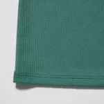 Uniqlo Airism Cotton Ribbed Sleeveless Vest Women Green
