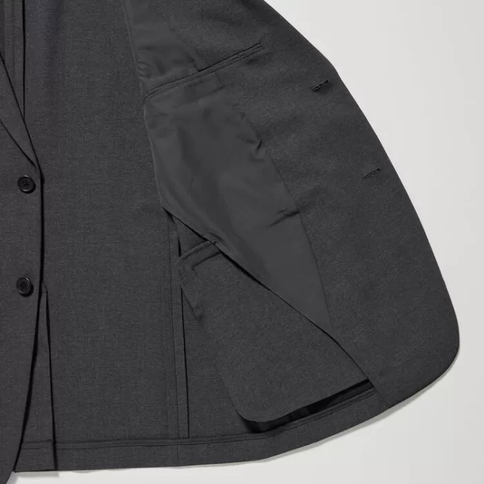 Uniqlo Airsense Ultra Light Wool-look Jackets Men Dark Grey