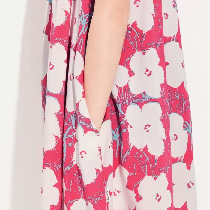 Uniqlo Andy Warhol Flowers Collection Ut Camisole Dress Kids Pink