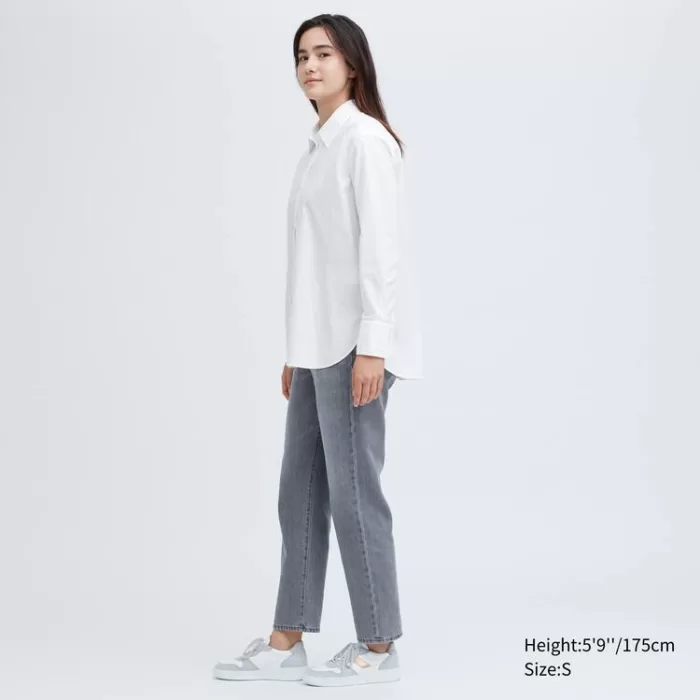 Uniqlo Cotton Long Sleeved Women’s Shirts White