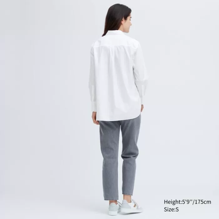Uniqlo Cotton Long Sleeved Women’s Shirts White