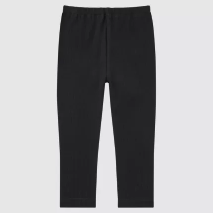 Uniqlo Cotton Ribbed Leggings (2021 Season) Baby Black