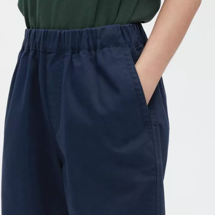 Uniqlo Cotton Twill Easy Shorts Boys Navy Blue