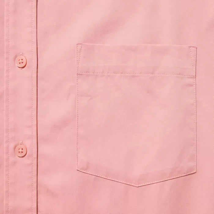 Uniqlo Cotton Twill Oversized Long Sleeved Women’s Shirts Pink