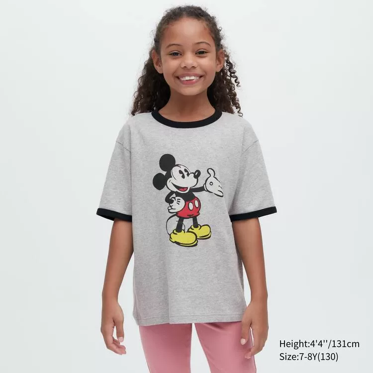Uniqlo Disney Beyond Time Ut Printed T-Shirt Kids Grey - uniqlo-infant, uniqlo-clothes-t-shirt-infant, uniqlo-clothes-infant