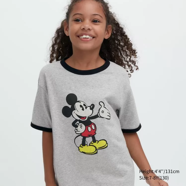 Uniqlo Disney Beyond Time Ut Printed T-Shirt Kids Grey-SHQ891503
