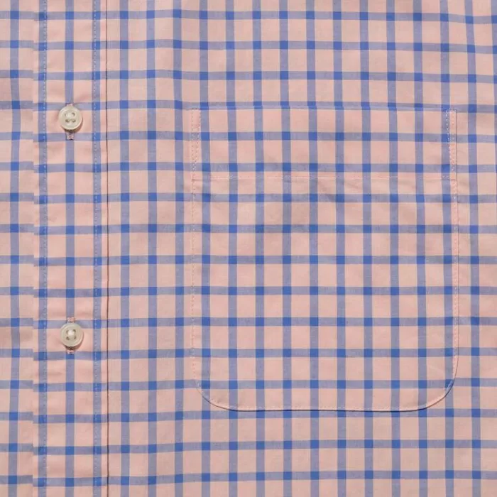 Uniqlo Extra Fine Cotton Broadcloth Regular Fit Checked (Button-down Collar) Men’s Shirts Pink