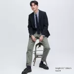 Uniqlo Extra Fine Cotton Broadcloth Regular Fit Striped (Button-down Collar) Men’s Shirts Blue
