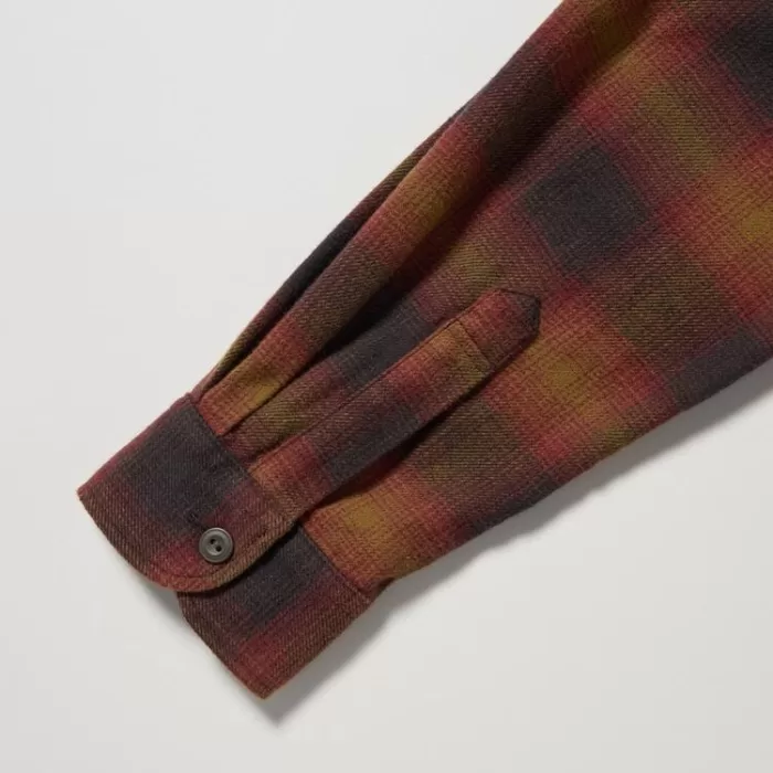 Uniqlo Flannel Regular Fit Checked (Regular Collar) Men’s Shirts Yellow