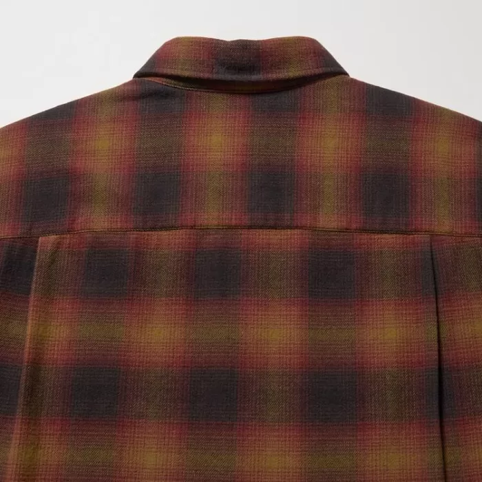 Uniqlo Flannel Regular Fit Checked (Regular Collar) Men’s Shirts Yellow