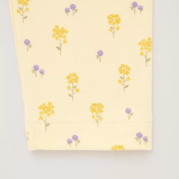 Uniqlo Flower Print Baby Leggings Yellow