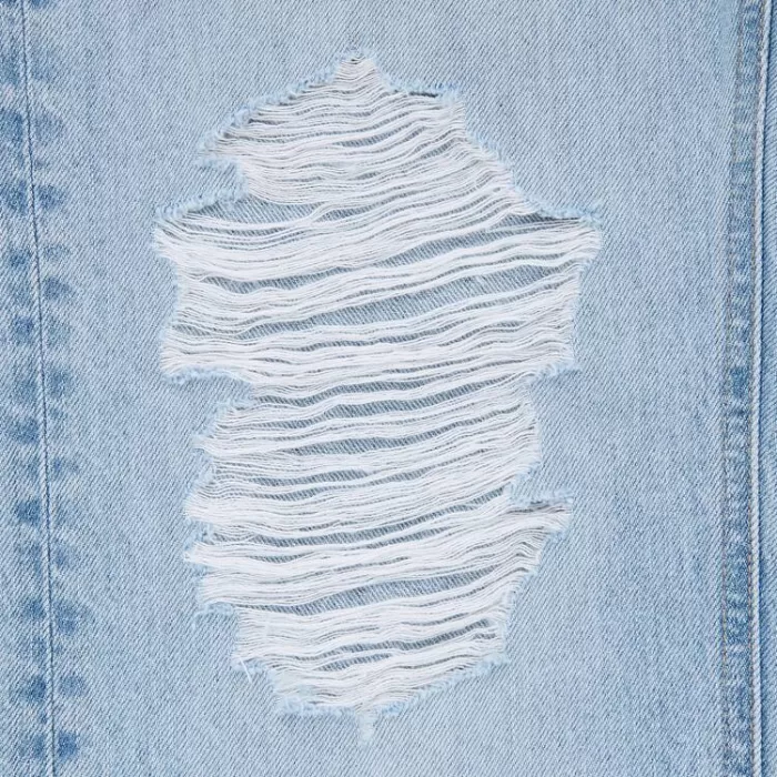 Uniqlo High Rise Straight Leg Distressed Women’s Jeans Blue