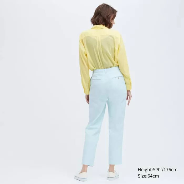 Uniqlo Ines De La Fressange Cotton Chino Pants Women Blue