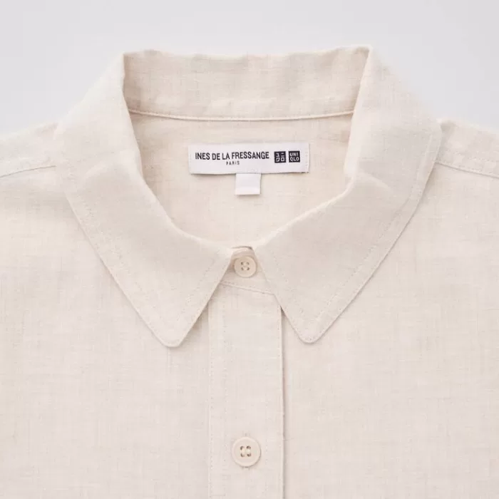 Uniqlo Ines De La Fressange Flannel Tunic Tops Women Beige