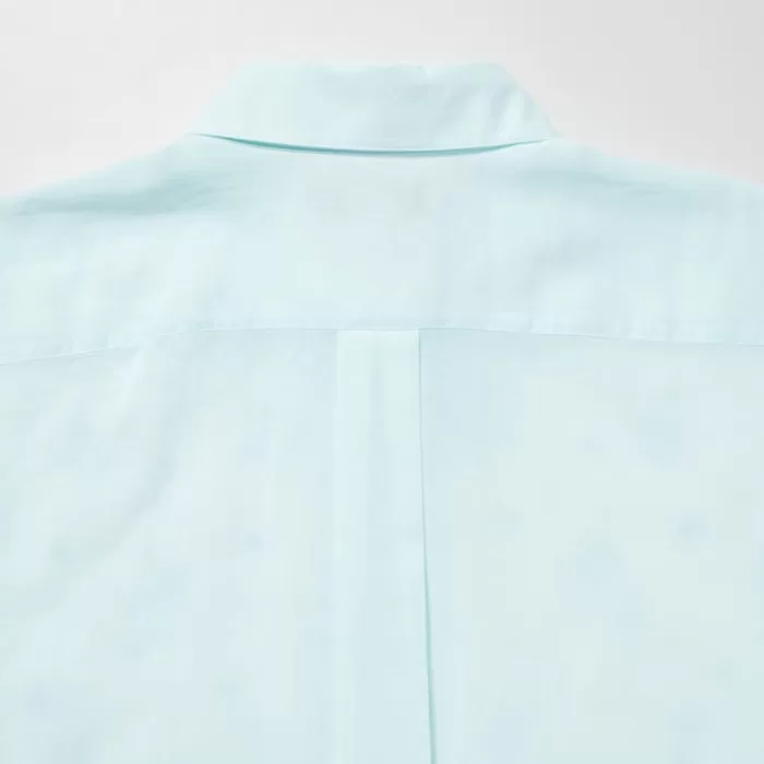 Uniqlo Ines De La Fressange Sheer Embroidered Long Sleeved Women’s Shirts Blue