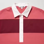 Uniqlo JW Anderson Striped Polo Short Sleeved Dress Women Pink