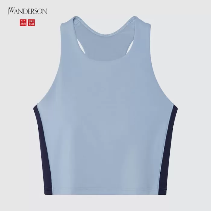 Uniqlo Jw Anderson Cropped Fit Sleeveless Women’s Bras Blue