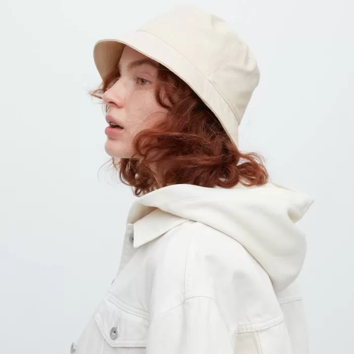 Uniqlo Linen Blend Bucket Hats Men White