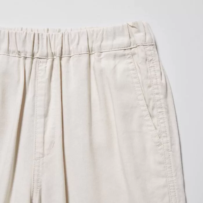 Uniqlo Linen Blend Relaxed Fit Jogger Pants Boys Beige