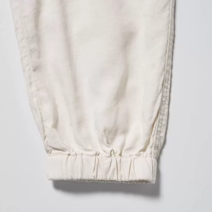 Uniqlo Linen Blend Relaxed Fit Jogger Pants Boys Beige