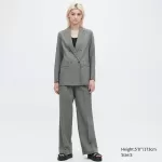 Uniqlo Linen Blend Women’s Jackets Olive Green