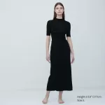 Uniqlo Mame Kurogouchi 3d Knit Seamless Mesh Half Sleeve Women’s Knitwear Black