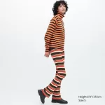 Uniqlo Marni Cashmere Striped Turtleneck Women’s Knitwear Orange