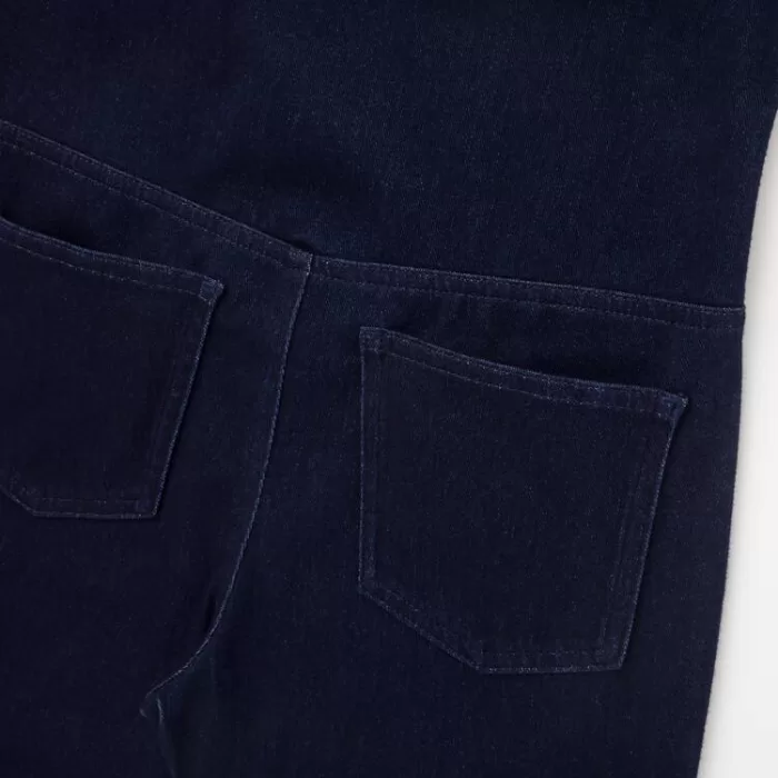 Uniqlo Maternity Long Denim Leggings (2020 Season) Women Navy Blue