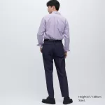 Uniqlo Men’s Smart Patterned Ankle Length (Long) Pants Navy Blue