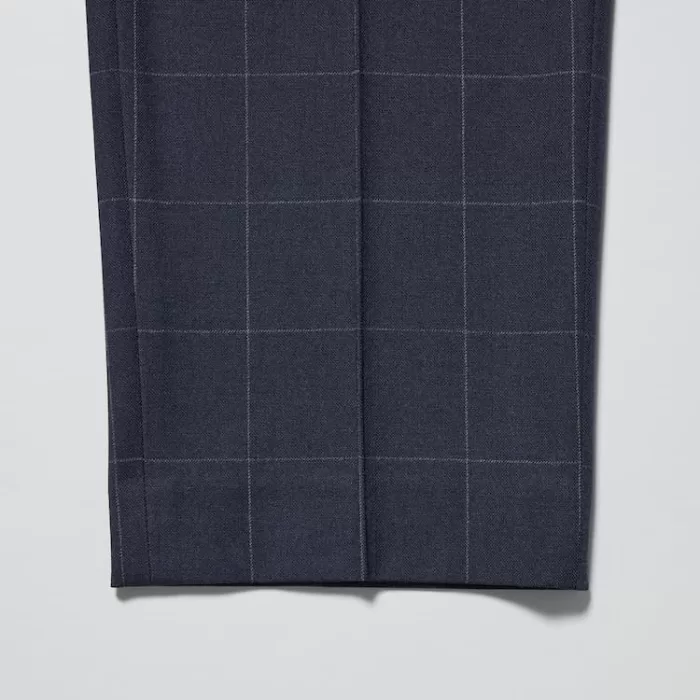 Uniqlo Men’s Smart Patterned Ankle Length (Long) Pants Navy Blue