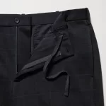 Uniqlo Men’s Smart Windowpane Checked Ankle Length Pants Navy Blue