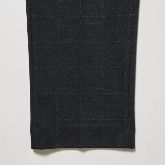 Uniqlo Men’s Smart Windowpane Checked Ankle Length Pants Navy Blue