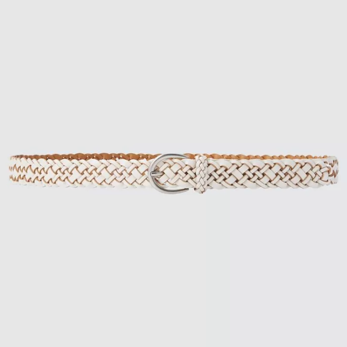 Uniqlo Mesh Leather Belts for Women White
