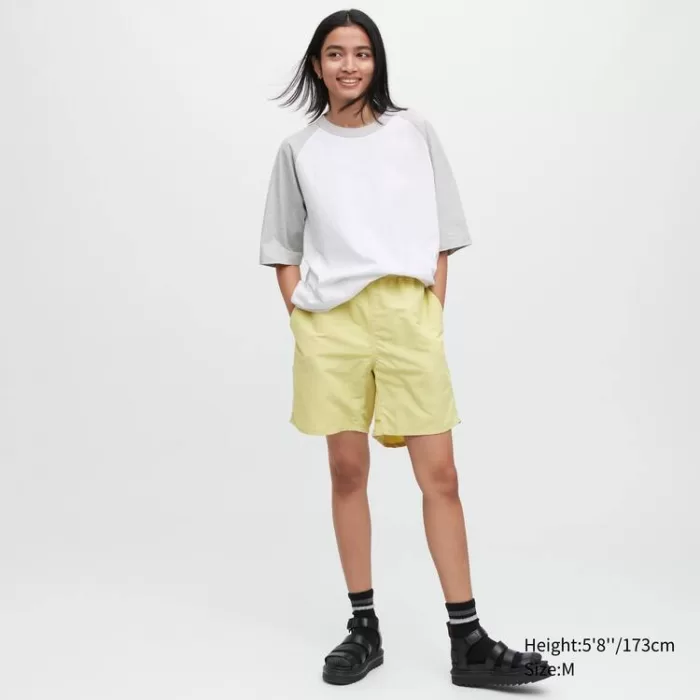 Uniqlo Oversized Raglan Half Sleeved Men’s T-shirt Gray