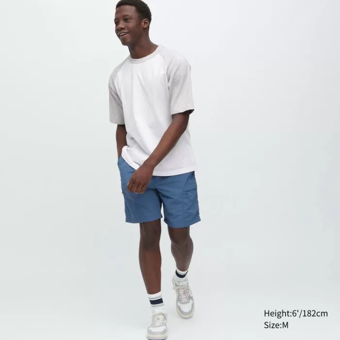 Uniqlo Oversized Raglan Half Sleeved Men’s T-shirt Gray