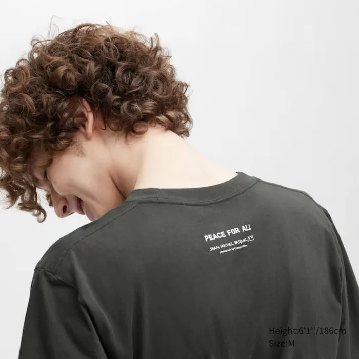 Uniqlo Peace For All Ut Printed T-Shirt (Jean-michel Basquiat And Christopher Makos) Women’s Dark Grey
