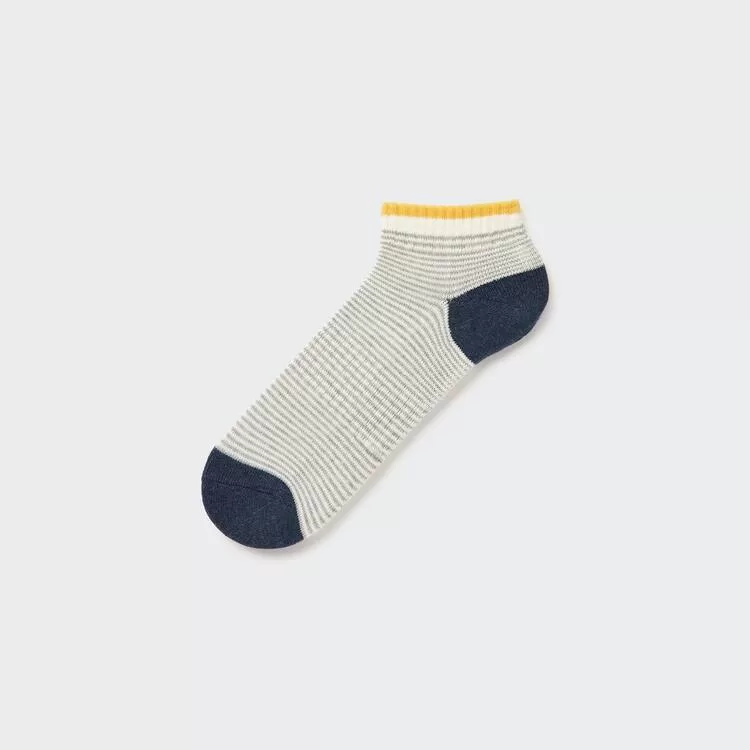 Uniqlo Pile Striped Short Socks Men Grey - uniqlo-men, uniqlo-accessories-socks-men, uniqlo-accessories-men