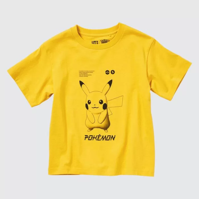 Uniqlo Pokemon Ut Printed T-Shirt Kids Yellow