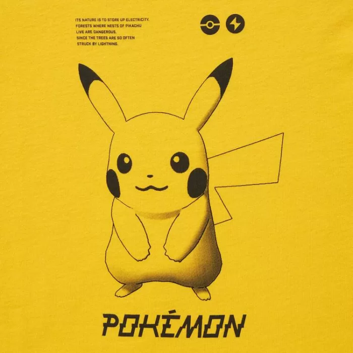 Uniqlo Pokemon Ut Printed T-Shirt Kids Yellow