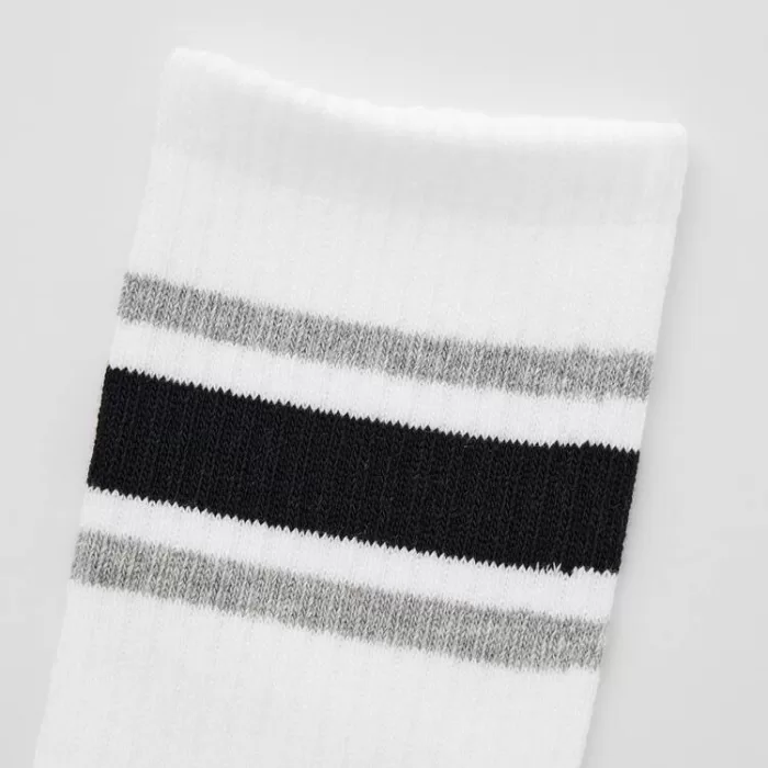 Uniqlo Regular Socks (Three Pairs) Kids White Grey Black
