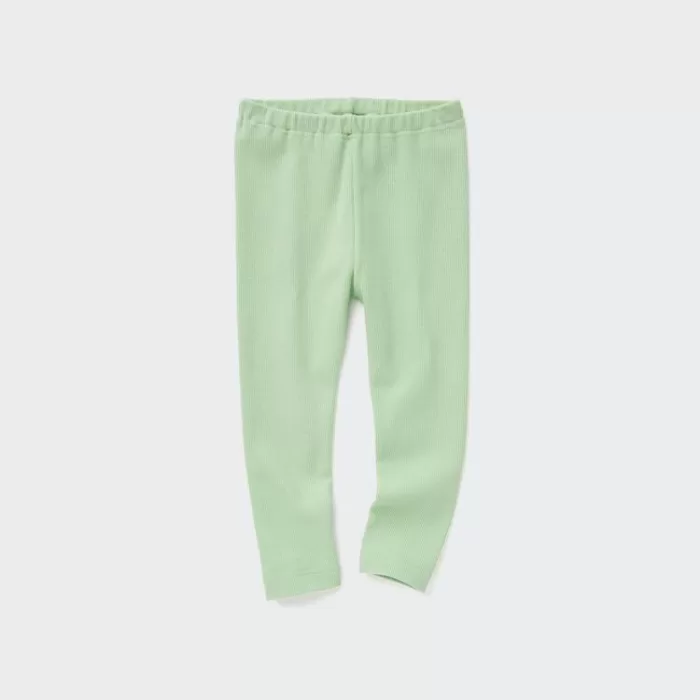 Uniqlo Ribbed Baby Leggings Light Green