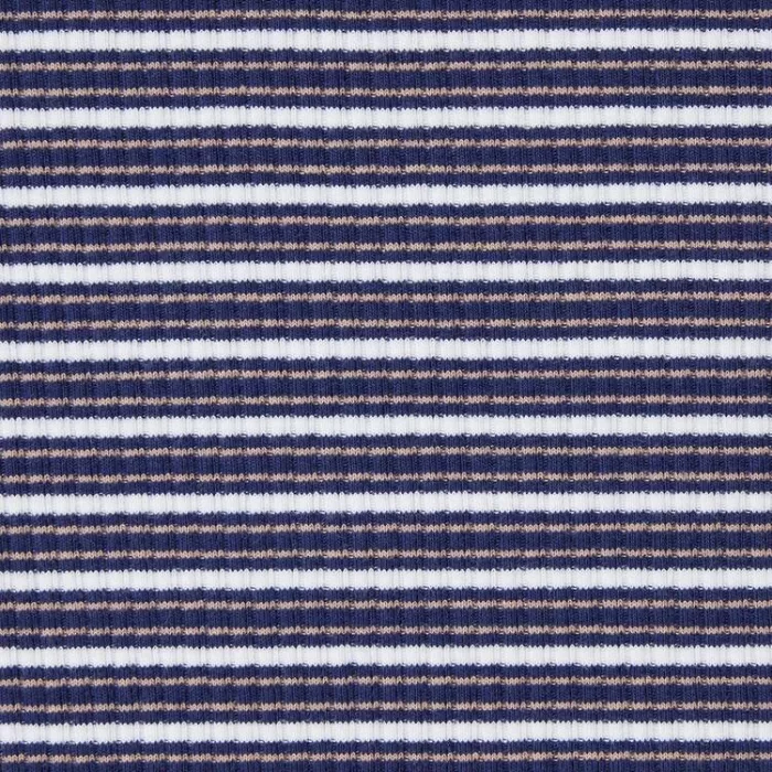 Uniqlo Ribbed Striped Cropped T-Shirt Kids Blue