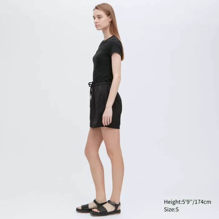 Uniqlo Satin Easy Women’s Shorts Black