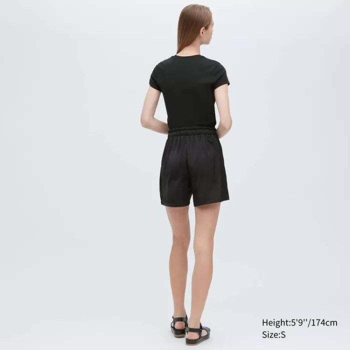 Uniqlo Satin Easy Women’s Shorts Black